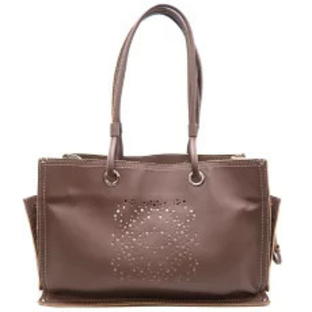 Loewe Anagram Perforated Leather Tote Bag Beige
